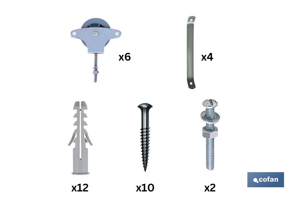 TENDEDERO FIJO DE PARED DE DOS PIEZAS INOXIDABLE 304 3 POLEAS 36.5 x 9.5 CM