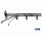 TENDEDERO FIJO DE PARED DE DOS PIEZAS INOXIDABLE 304 3 POLEAS 36.5 x 9.5 CM