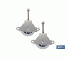 PACK 2 POLEAS PARA TENDEDERO ACERO INOXIDABLE 304  ROLDANA 4 CM