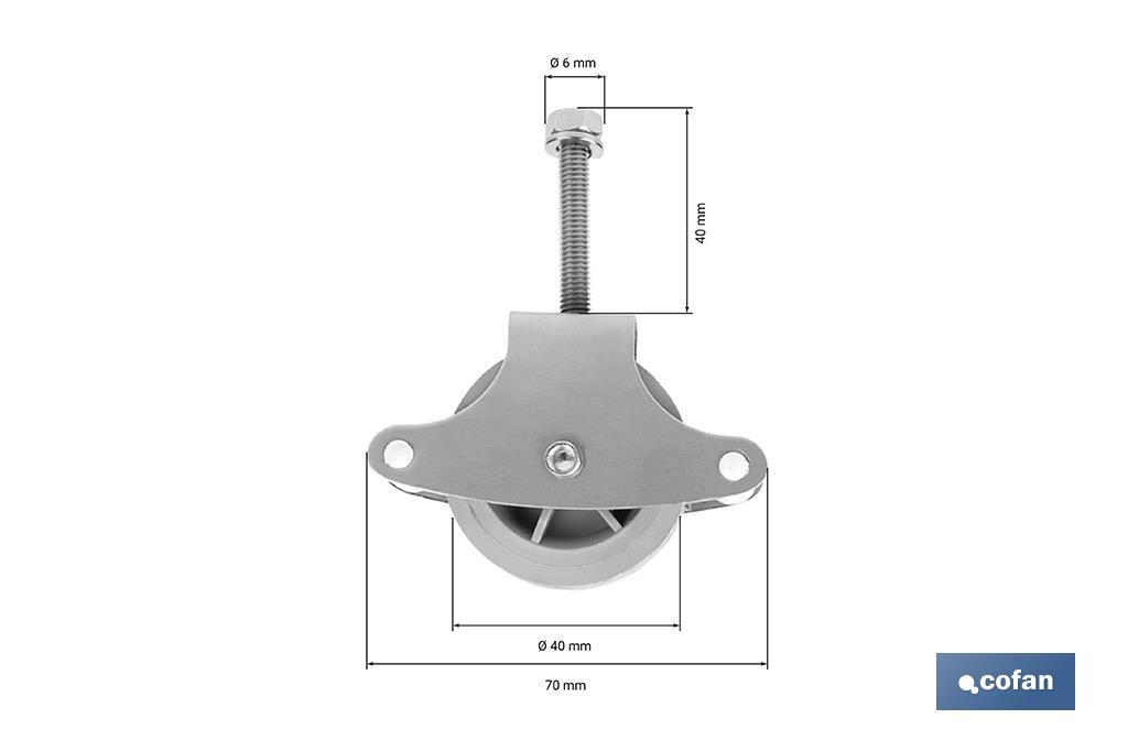 PACK 2 POLEAS PARA TENDEDERO ACERO INOXIDABLE 304  ROLDANA 4 CM