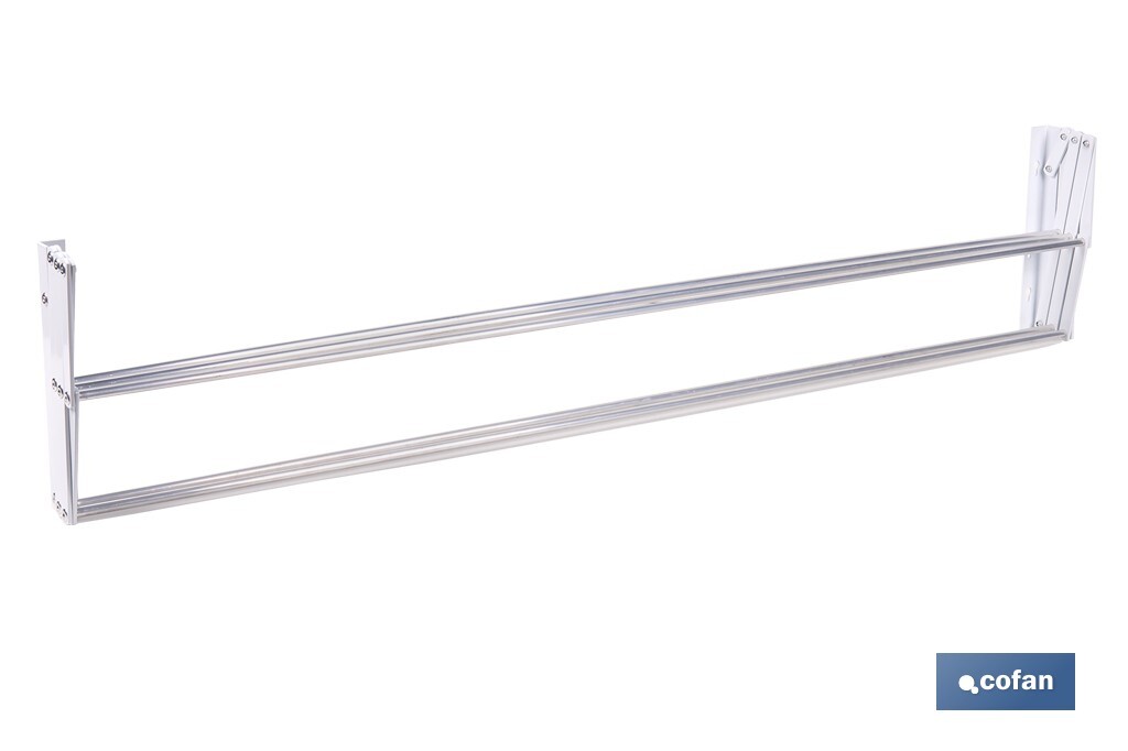 TENDEDERO EXTENSIBLE PARA PARED EN ALUMINIO LACADO 100 CM