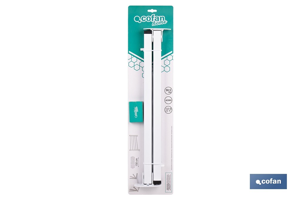 TENDEDERO DE PARED ABATIBLE JUEGO DE DOS SOPORTES LARGO 50,5 CM