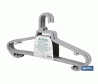 PACK DE 6 PERCHAS GRIS CLARO 38 X 18 CM