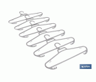 PACK DE 6 PERCHAS GRIS CLARO 38 X 18 CM