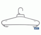 PACK DE 6 PERCHAS GRIS CLARO 38 X 18 CM