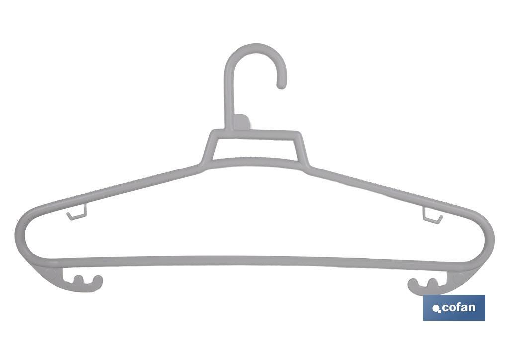 PACK DE 6 PERCHAS GRIS CLARO 38 X 18 CM