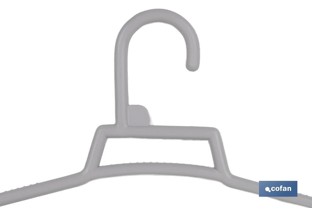 PACK DE 6 PERCHAS GRIS CLARO 38 X 18 CM