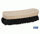 Cepillo para zapatos | Mango de madera de pino | Mezcla de cerdas naturales y sintéticas | Longitud: 16 cm