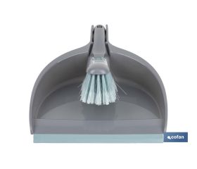 Cepillo con pala de limpieza | Borde de goma | Adecuado para el hogar, el coche, oficina | Disponible en varios colores