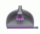 SET DE CEPILLO CON PALA Y BORDE DE GOMA COLOR LILA 33 X 23 X 9 CM