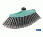 Cepillo de barrer | Taco de polipropileno | Fibras de PVC | Color: turquesa y gris | Medidas: 34 x 8 x 15 cm
