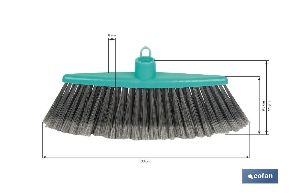 CEPILLO DE BARRER PLUMADO PEQUEÑOS ESPACIOS VERDE AGUA 33 X 8 X 9.5 cm (11) CM)