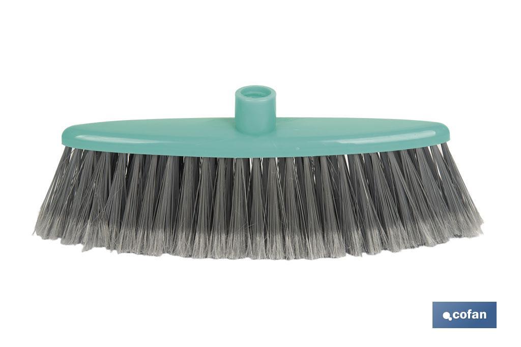 CEPILLO DE BARRER PLUMADO VERDE AGUA 37 X 8.5 X 9 (12) CM