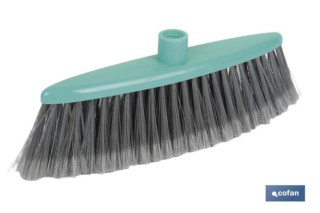 CEPILLO DE BARRER PLUMADO VERDE AGUA 37 X 8.5 X 9 (12) CM