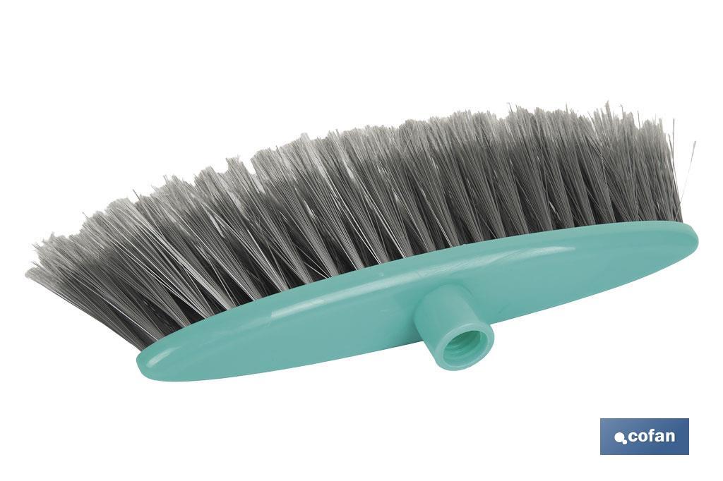 CEPILLO DE BARRER PLUMADO VERDE AGUA 37 X 8.5 X 9 (12) CM