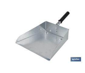 Recogedor metálico con mango corto | Material: chapa galvanizada | Altura total de 7 cm