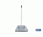 RECOGEDOR INDUSTRIAL GALVANIZADO CON GOMA Y MANGO CURVO