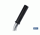 RECOGEDOR INDUSTRIAL GALVANIZADO CON GOMA Y MANGO CURVO