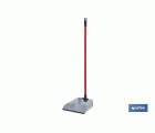 RECOGEDOR METALICO GALVANIZADO CON GOMA Y MANGO 83 X 24 CM