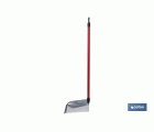 RECOGEDOR METALICO GALVANIZADO CON GOMA Y MANGO 83 X 24 CM