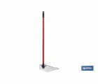 RECOGEDOR METALICO GALVANIZADO CON GOMA Y MANGO 83 X 24 CM