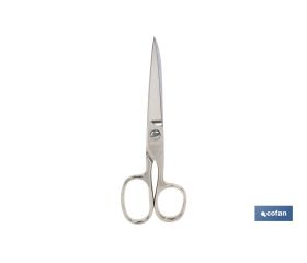 Tijeras de modista | Hojas de acero al carbono | Precisión en el corte de tejidos | Dedales de diferente tamaño| Acabado niquelado | Longitud 17,5 cm