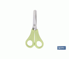 Tijeras escolares con punta redonda | Inlcuye escala de medición | Ideal para niños y tareas escolares | Longitud: 13,3 cm