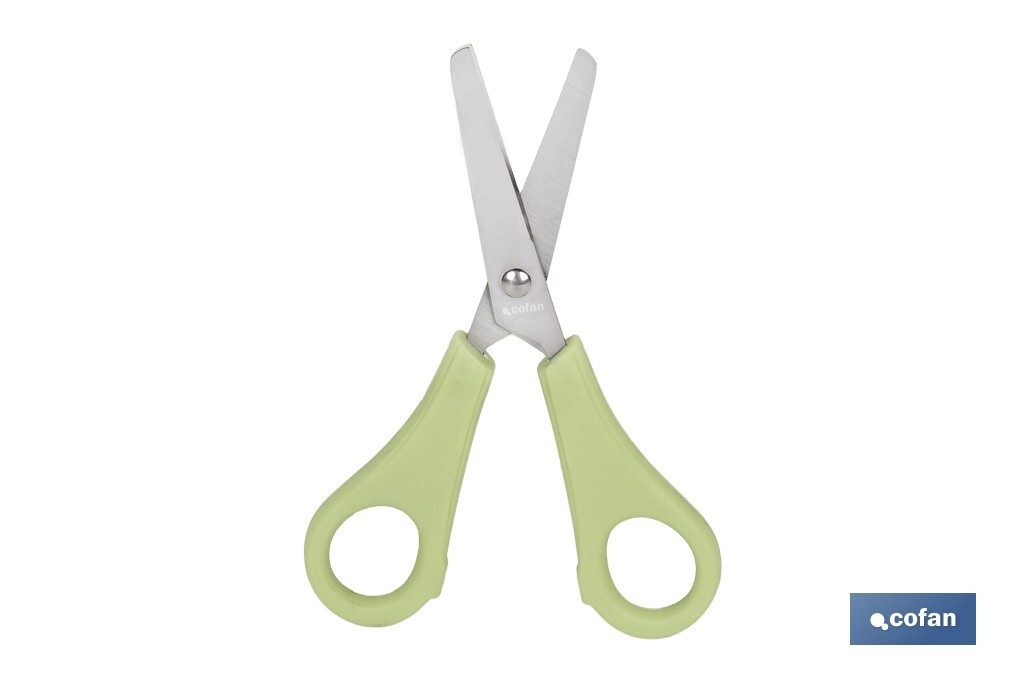 TIJERA ESCOLAR PUNTA REDONDA COLOR VERDE 13,3 CM