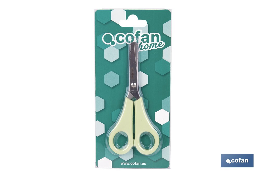 TIJERA ESCOLAR PUNTA REDONDA COLOR VERDE 13,3 CM