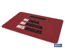 Felpudo entrada casa Reglas | Adecuado para interior y exterior | Material resistente | Base antideslizante | Medidas: 40 x 60 cm