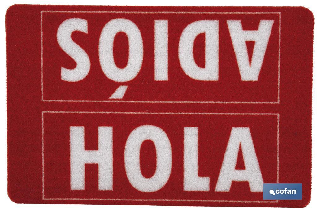 FELPUDO ESTAMPADO DIGITAL SALUDOS 40X60 CM