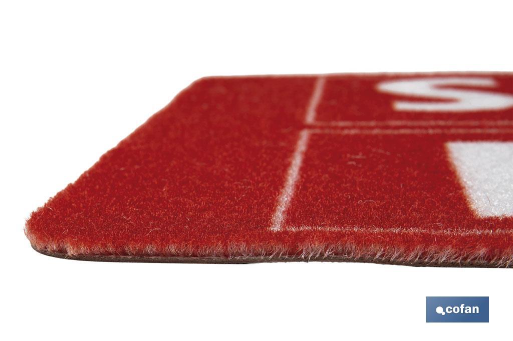 FELPUDO ESTAMPADO DIGITAL SALUDOS 40X60 CM