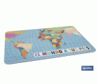 FELPUDO ESTAMPADO DIGITAL  EL MUNDO 40 X 60 CM