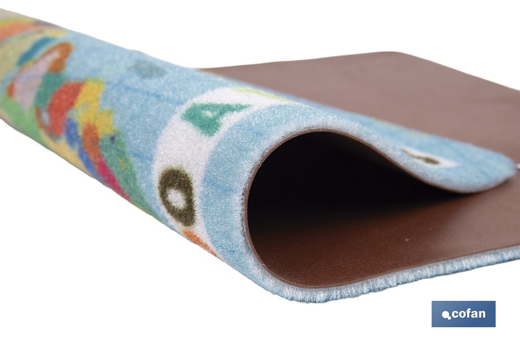 FELPUDO ESTAMPADO DIGITAL  EL MUNDO 40 X 60 CM