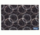Felpudo de entrada con círculos | Material resistente | Base antideslizante | Adecuado para interior y exterior | Medidas: 50 x 70 cm