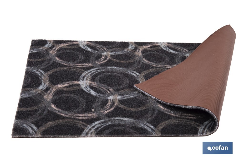 FELPUDO ESTAMPADO DIGITAL  CIRCULOS  50 x 70 CM