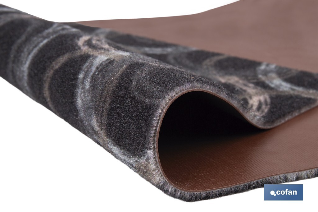 FELPUDO ESTAMPADO DIGITAL  CIRCULOS  50 x 70 CM