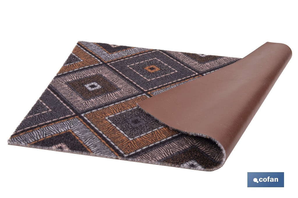 FELPUDO ESTAMPADO DIGITAL ROMBOS  50 x 70 CM