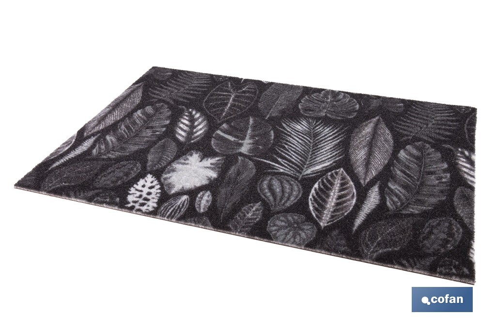 FELPUDO ESTAMPADO DIGITAL HOJAS  50 x 70 CM