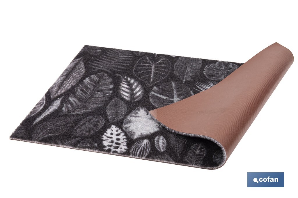 FELPUDO ESTAMPADO DIGITAL HOJAS  50 x 70 CM