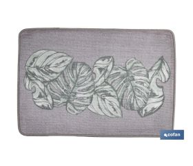 Felpudo entrada casa | Adecuado para interior y exterior | Material resistente | Antideslizante | Diseño con hojas de monstera | Medidas: 50 x 70 cm