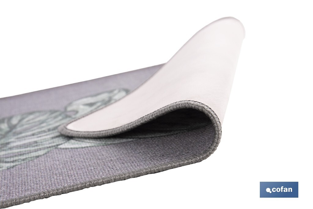 FELPUDO CON ESTAMPADO DIGITAL HOJAS GRANDES 50 x 70 CM