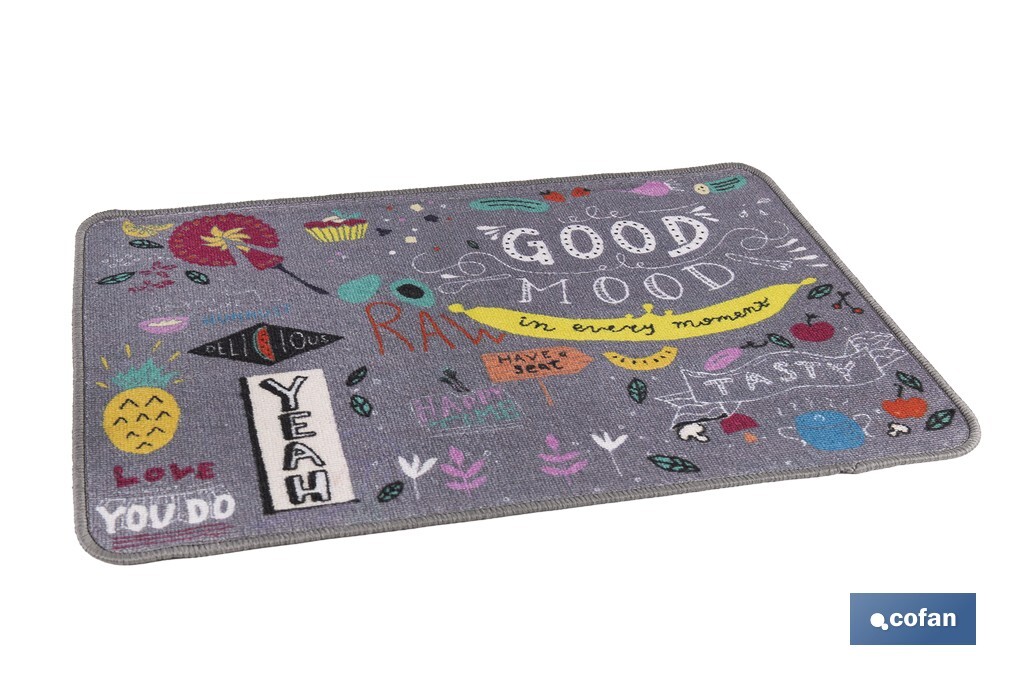 FELPUDO CON ESTAMPADO DIGITAL GOOD 50 x 70 CM