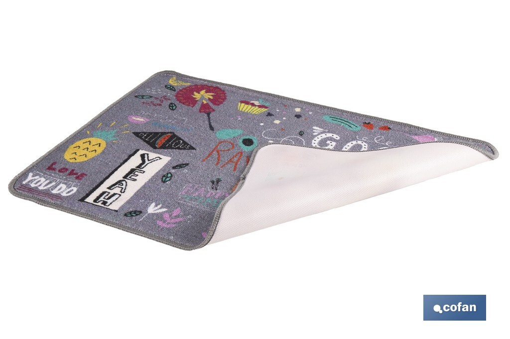 FELPUDO CON ESTAMPADO DIGITAL GOOD 50 x 70 CM