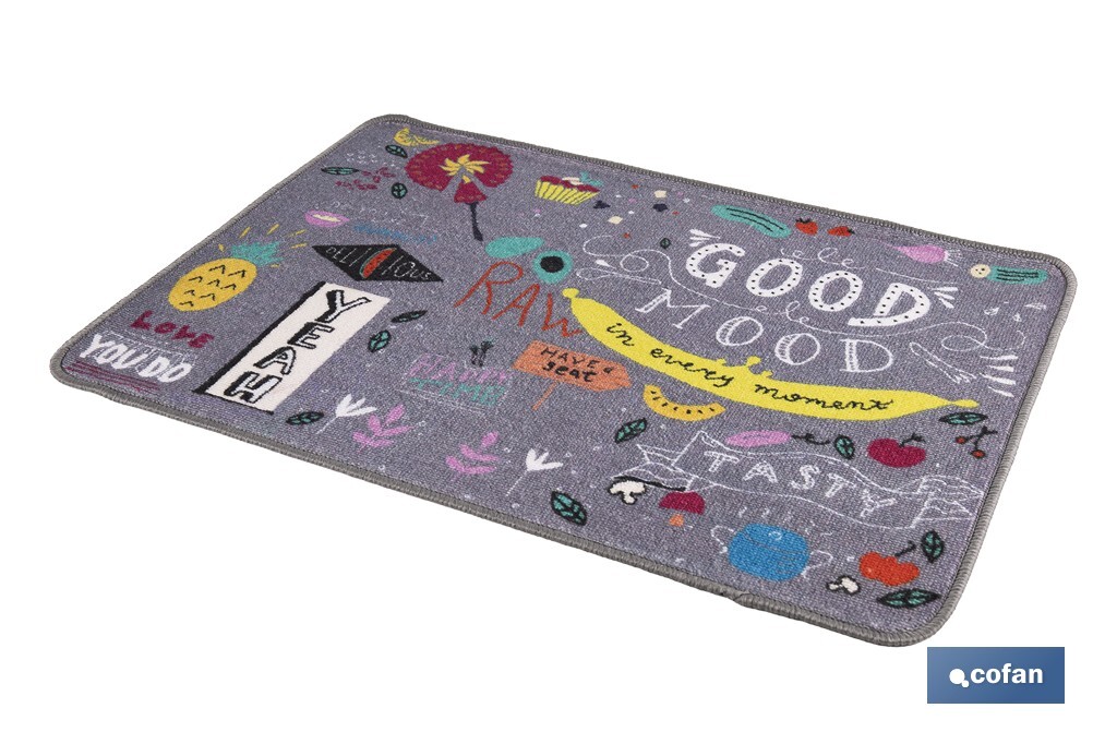 FELPUDO CON ESTAMPADO DIGITAL GOOD 50 x 70 CM