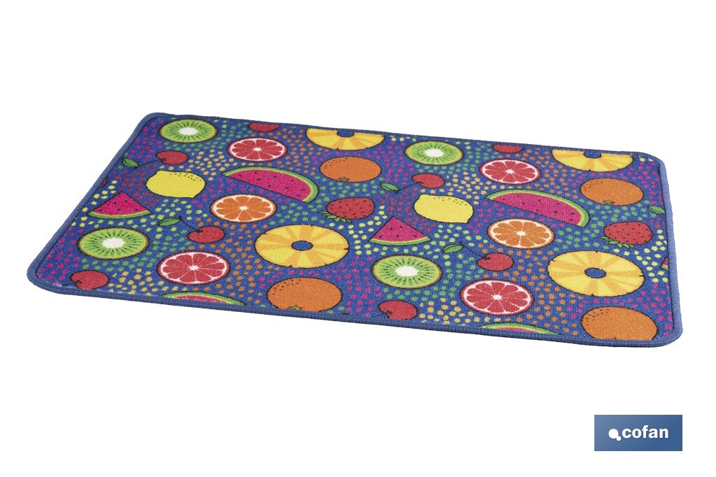 FELPUDO CON ESTAMPADO DIGITAL FRUTAS 50 x 70 CM