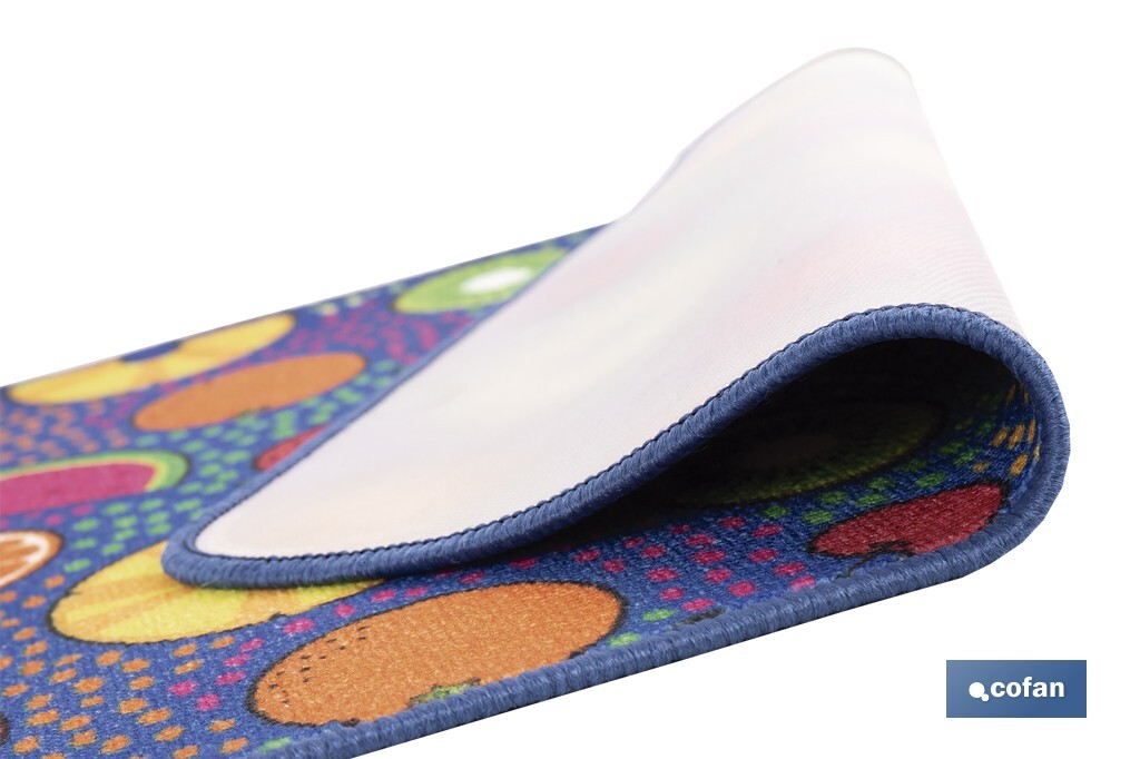 FELPUDO CON ESTAMPADO DIGITAL FRUTAS 50 x 70 CM