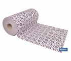 Rollo de alfombra vinílica para interior | Diseño de cuadros crochet | Impermeable y de fácil limpieza