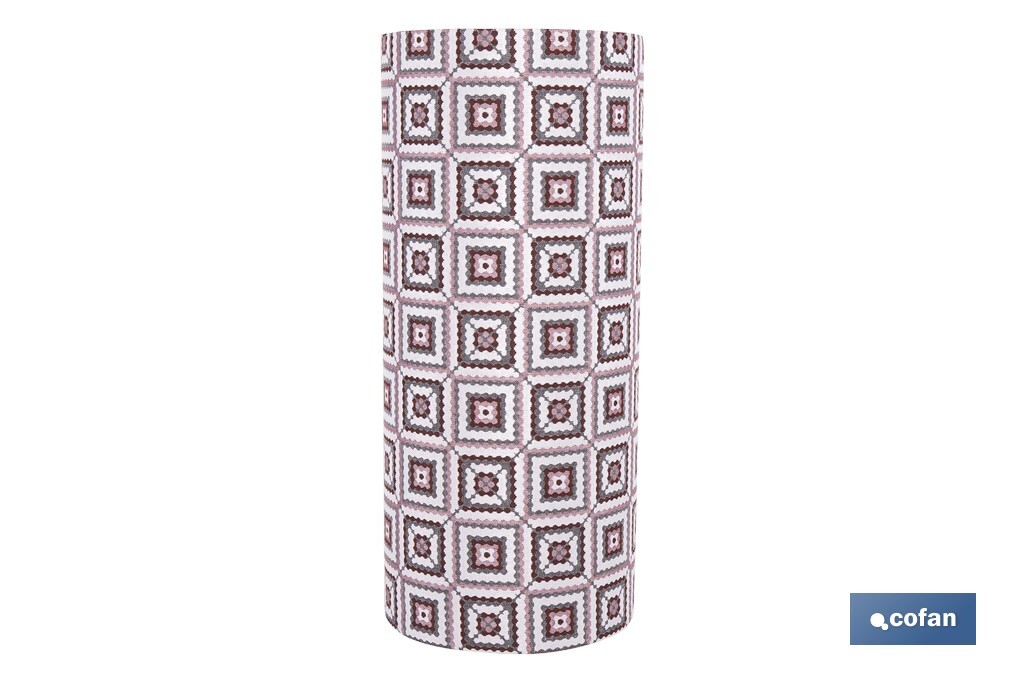 ROLLO DE ALFOMBRA EN CUADROS CROCHET 50% ALGODÓN 50% POLIÉSTER 50 CM X 15 M