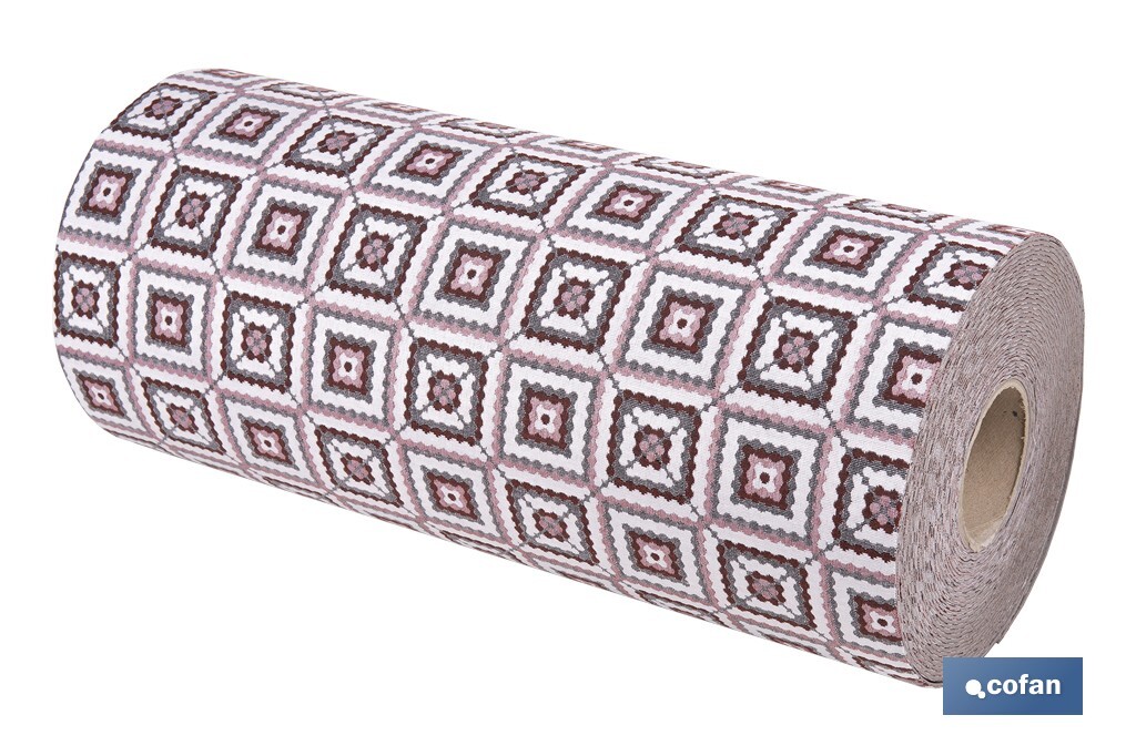 ROLLO DE ALFOMBRA EN CUADROS CROCHET 50% ALGODÓN 50% POLIÉSTER 50 CM X 15 M